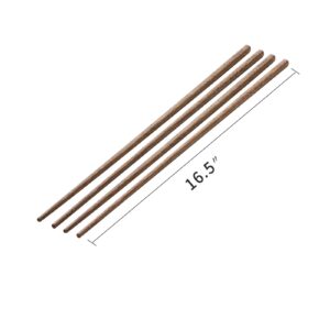 Muso Wood Extra Long Cooking Chopsticks 16.5" Reusable Wenge Wooden Chop Sticks - Japanese Classic Style Chopsticks Kitchen 2 Pairs