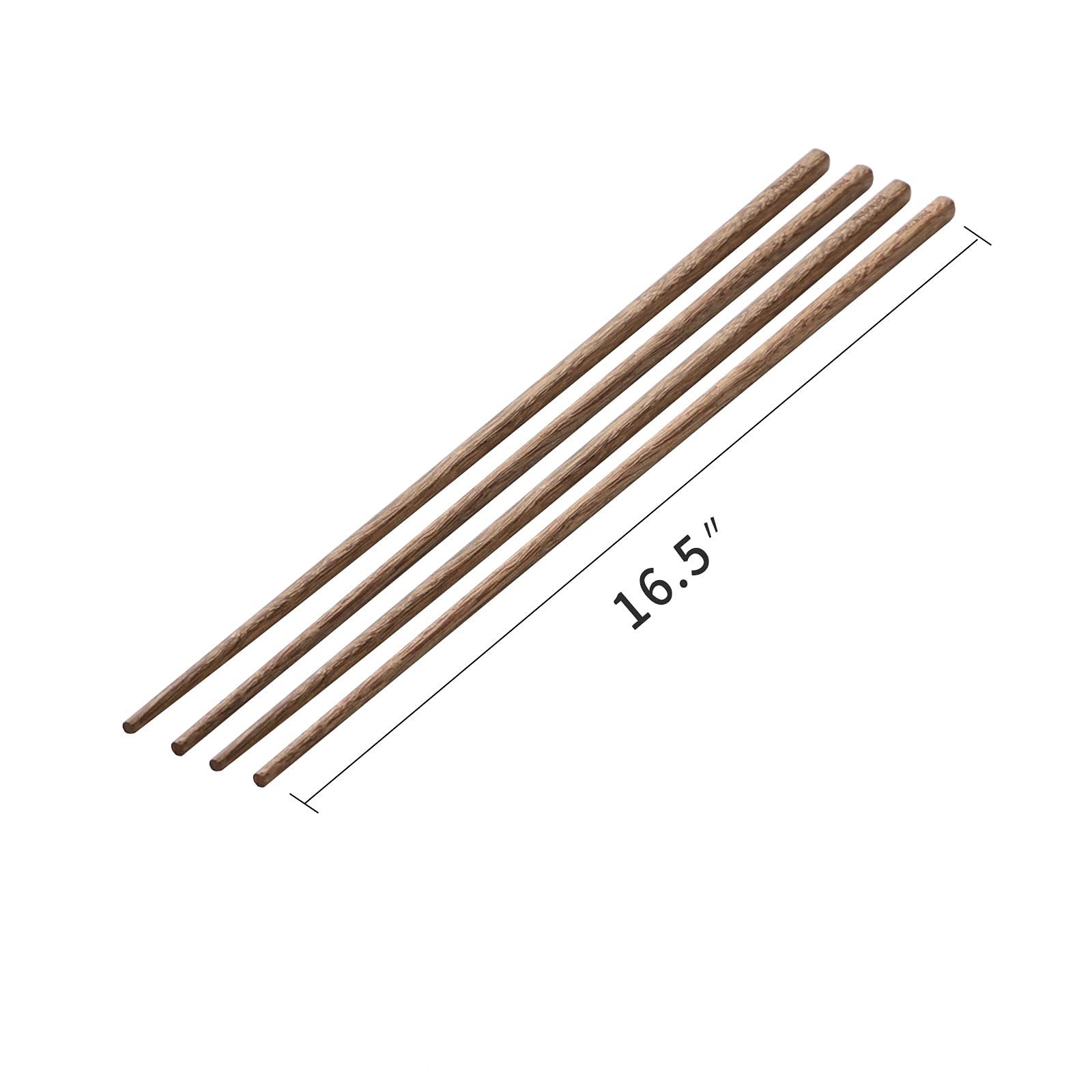 Muso Wood Extra Long Cooking Chopsticks 16.5" Reusable Wenge Wooden Chop Sticks - Japanese Classic Style Chopsticks Kitchen 2 Pairs