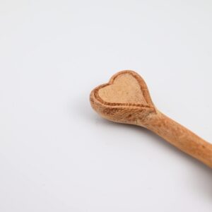 Wooden Soup Spoons with Heart Box, Girl Easter Gifts, Mens Easter Gifts, Set of 2 pc Small Heart Shaped Serving Spoons, Handmade Gifts, Engagement Gifts for Couples