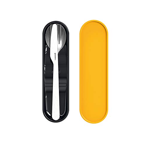 Guzzini On The Go Travel Cutlery, Spreads & Del Ciotto, 19 x 5.5 x h2 cm, Yellow