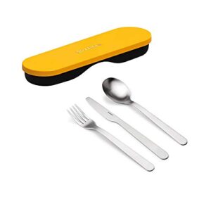 Guzzini On The Go Travel Cutlery, Spreads & Del Ciotto, 19 x 5.5 x h2 cm, Yellow