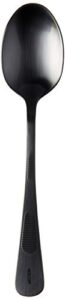 mercer culinary 18-8 stainless steel plating spoon, 7-7/8 inch, matte black