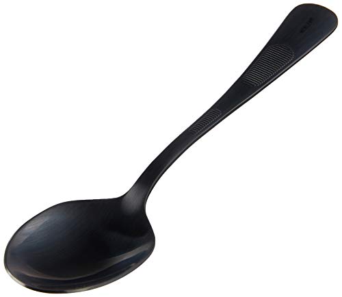 Mercer Culinary 18-8 Stainless Steel Plating Spoon, 7-7/8 Inch, Matte Black