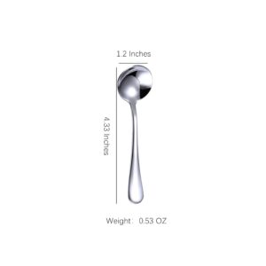 15 Pcs Silver Demitasse Espresso Spoons Stainless Steel Mini Coffee Spoons Mini Teaspoons Sugar Spoons ice cream scoop,4.3 Inches