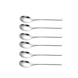 imeea demitasse spoons espresso spoons sus304 stainless steel small tea spoon 4.5 inch, set of 6