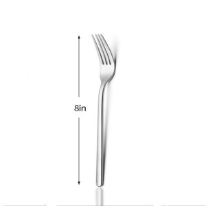 KINGSTONE Dinner Forks Set of 16, 8-Inch 18/10 Stainless Steel Forks Cutlery Silverware Forks for Home, Kitchen & Restaurant, Dishwasher Safe (Dinner Forks Set, 16-Piece)