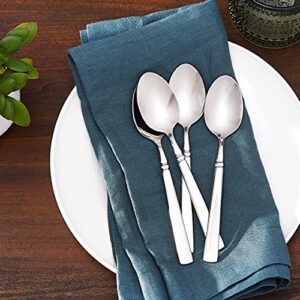 Oneida Easton Fine Flatware Teaspoons, Set of 4 , 18/10 Stainless Steel, Silverware Set, Dishwasher Safe