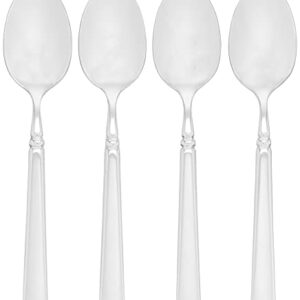 Oneida Easton Fine Flatware Teaspoons, Set of 4 , 18/10 Stainless Steel, Silverware Set, Dishwasher Safe