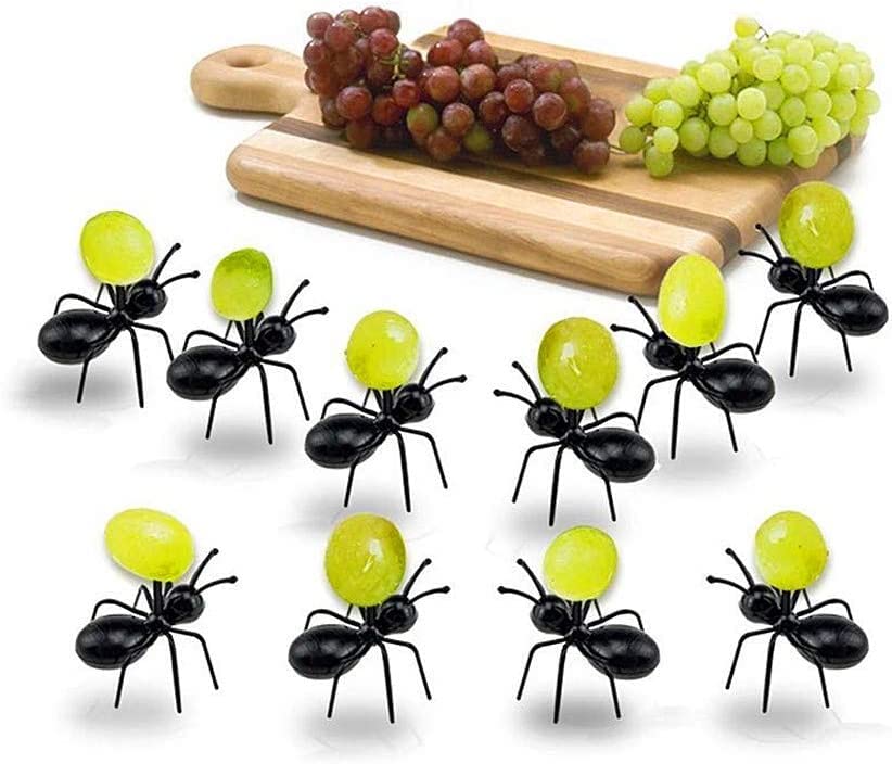 2 Dozen Reusable Ant Food Pick, Fruit Toothpicks Dessert Fork Cocktail Picks (24Pcs)-Animal Appetizer Forks for Snack Cake Dessert, For Kids& Party Accessories