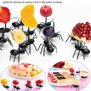 2 Dozen Reusable Ant Food Pick, Fruit Toothpicks Dessert Fork Cocktail Picks (24Pcs)-Animal Appetizer Forks for Snack Cake Dessert, For Kids& Party Accessories