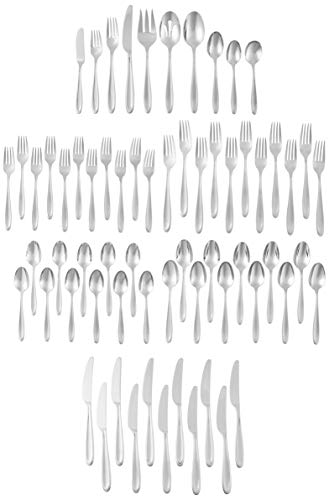 LENOX Cantera 65-piece Flatware Set, 10.2 LB, Metallic