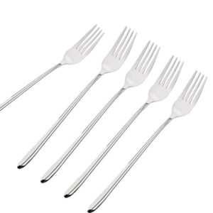 10pcs long-handled korean stainless steel fork