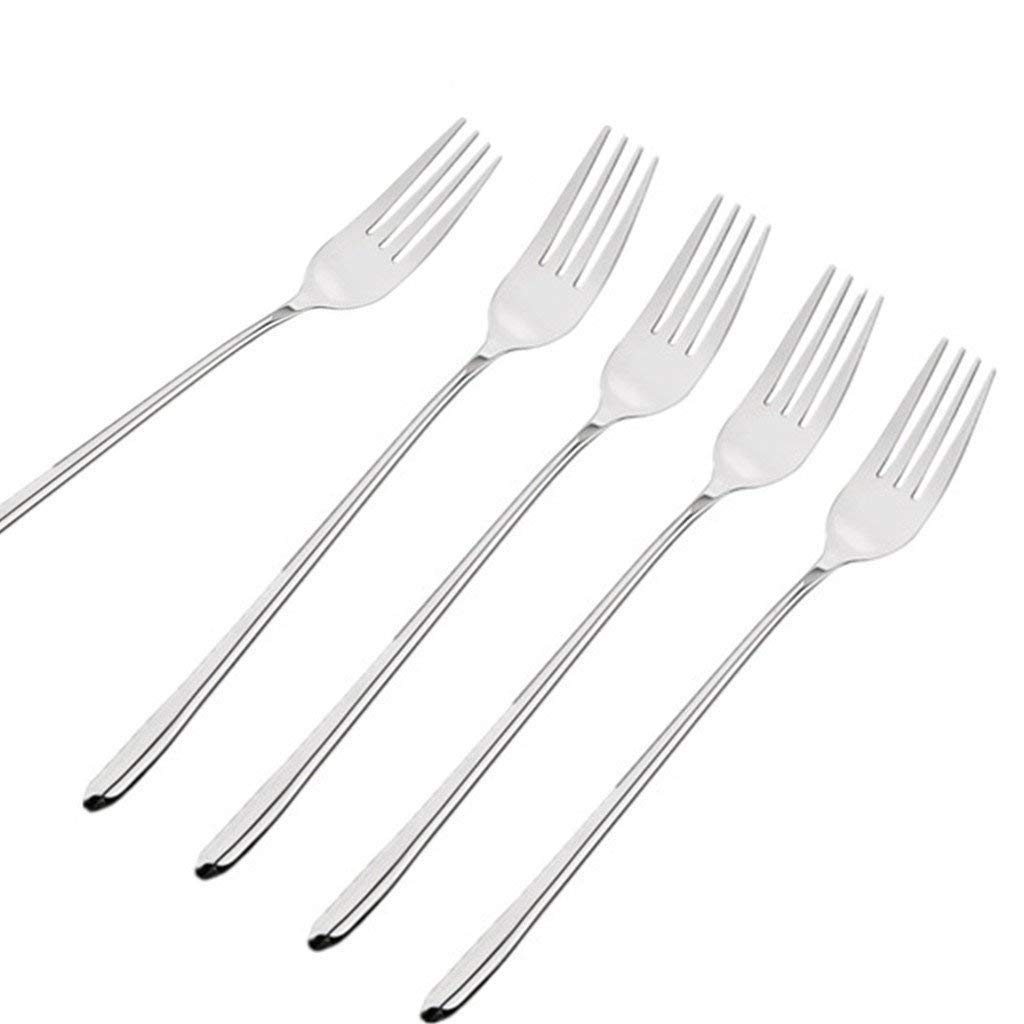 10pcs Long-handled Korean Stainless Steel Fork