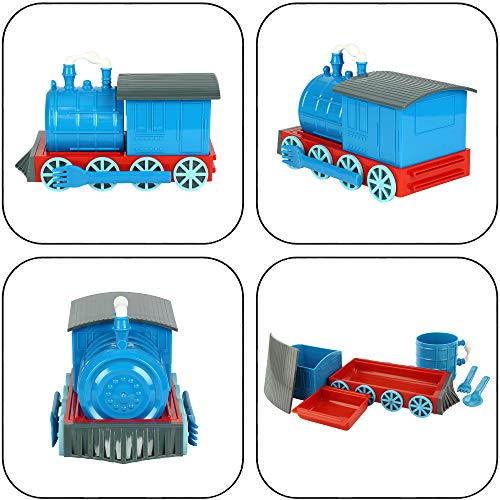 KidsFunwares Chew-Chew Train Kids Dinnerware Set with Utensils, Blue