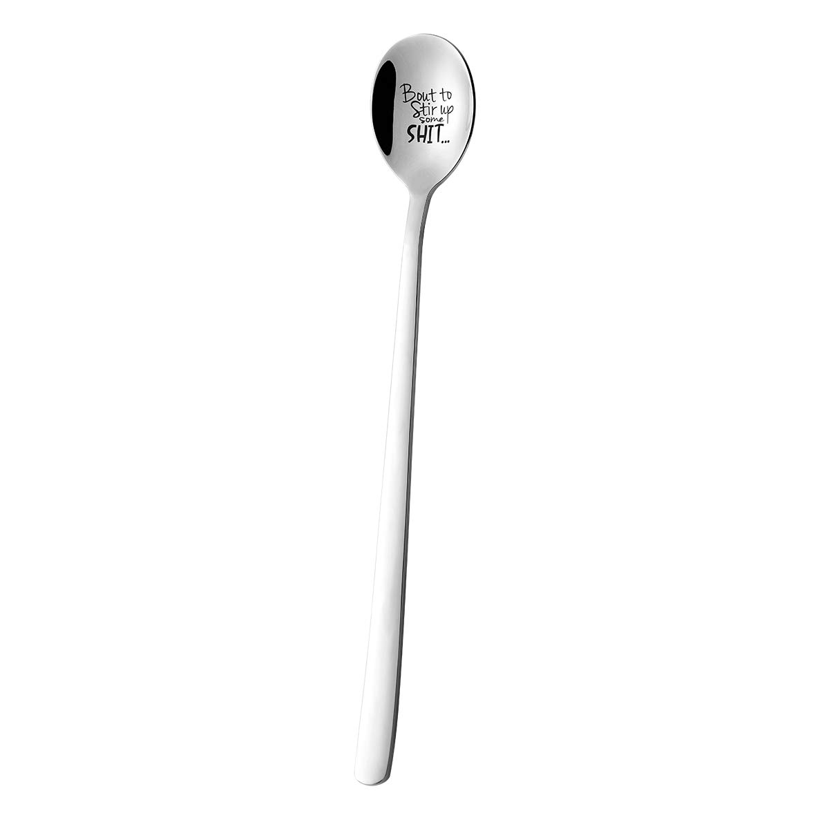 CJ&M Funny Spoons, Bout to Stir Up Some Shit, Laser Engraved Stainless Steel Spoons, Funny Gifts, Gifts For Grandma, Gifts For Mom, Friends,Family, Housewarming