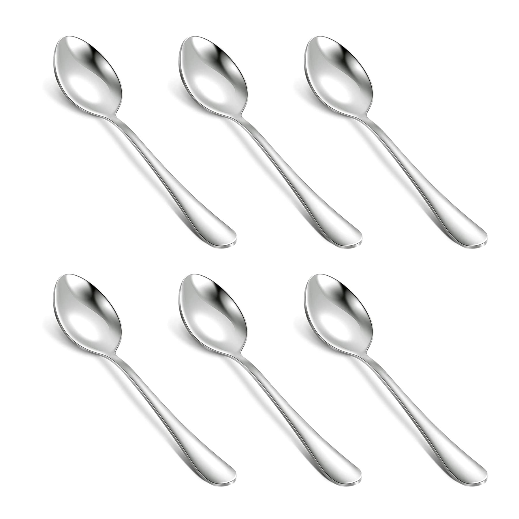 Kyraton 5.5" Coffee Spoons, Stainless Steel Small Mini Spoons, Espresso Spoons Tea Spoons, Tiny Spoon Set For Parties, Wedding Pack of 6