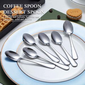 Kyraton 5.5" Coffee Spoons, Stainless Steel Small Mini Spoons, Espresso Spoons Tea Spoons, Tiny Spoon Set For Parties, Wedding Pack of 6