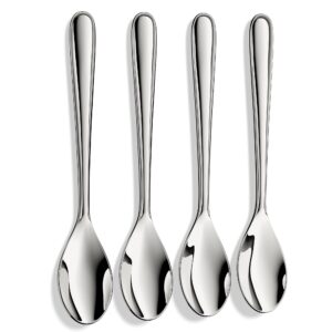 demitasse espresso spoons,forged 18/10 stainless steel mini teaspoons coffee spoons bistro spoons,4.7 inch,set of 4,heavy duty and dishwasher safe