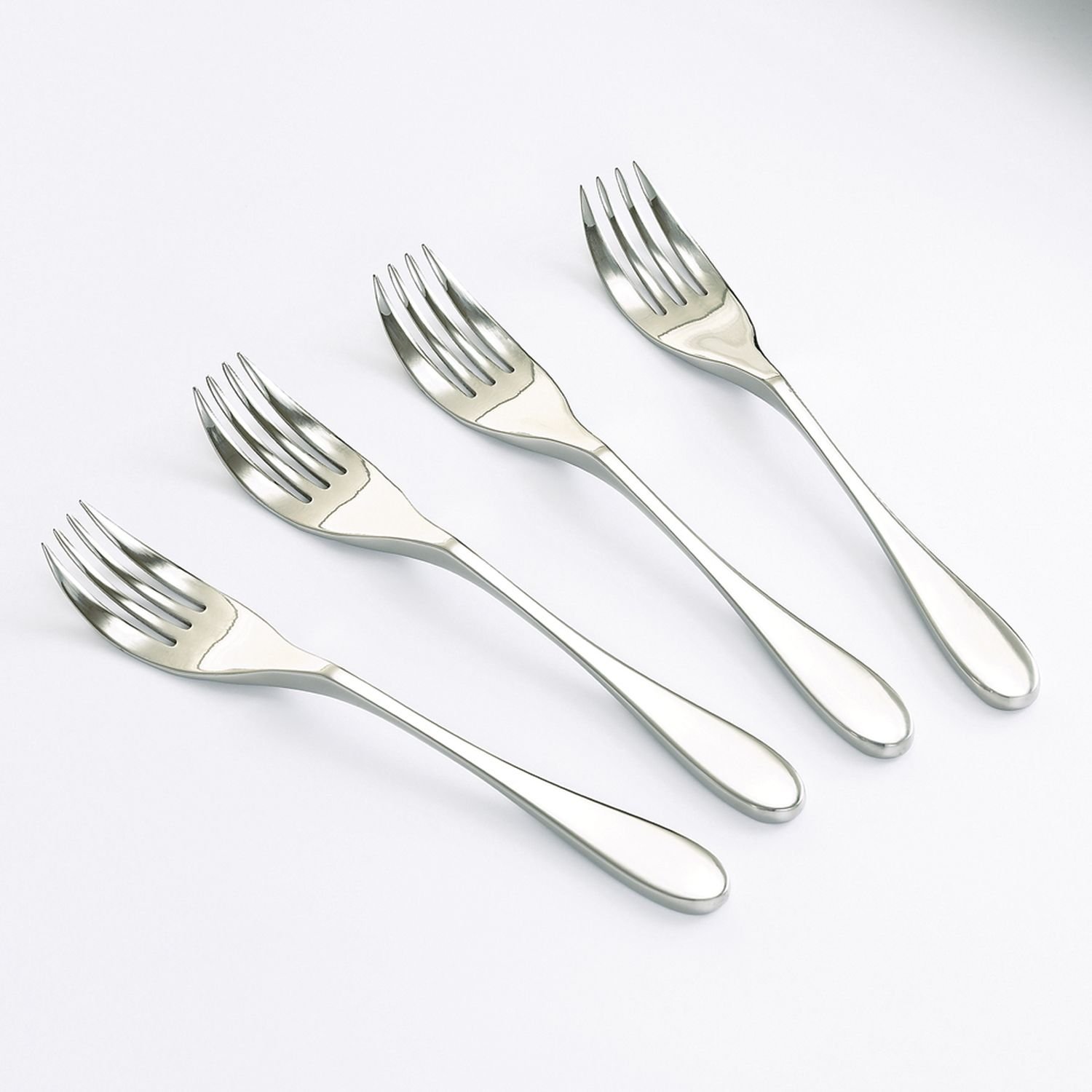 Knork Gloss Forks, Set of 4, Gloss Stainless Steel