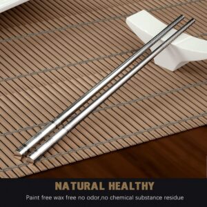 Titanium Plated Stainless Steel Chopsticks 2 Pairs Blue Silver Gift Set+ Stainless Steel Chopsticks Multipack 5 Pairs Gift Set+ Metal Steel Chopsticks Reusable with Travel Carrying Bag 2 Pairs Set