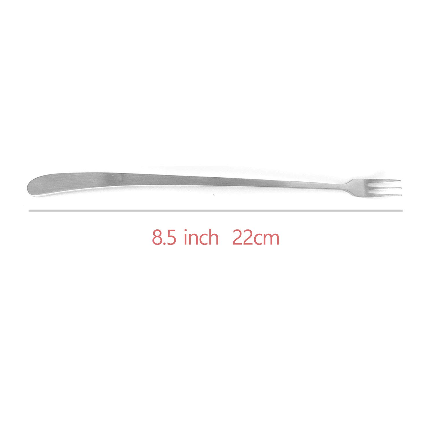 [JSeven] Long Handle Forks, Stainless Steel Dessert Forks, Fruits, Pickles Forks, Fancy Table Forks (12 Pcs)