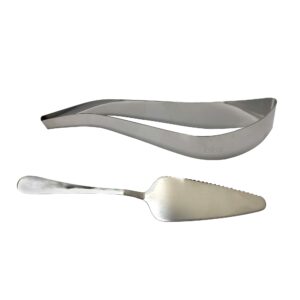 enbar stainless steel cake slicer and stainless steel cake shovel, cake server stainless steel perfect cake, pies and pastries