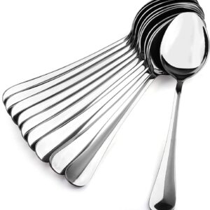 Lazooy 8 Pack Serving Spoon Set 18/10 Stainless Steel Serving Utensil No Rust Large Serving Tablespoons for Buffet Banquet, Mirror-Polished, 8 Inch