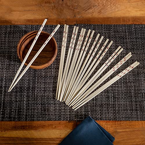 Joyce Chen Reusable Burnished Bamboo Chopsticks Set, 10 Pair