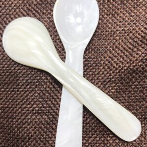 Caviar Spoons - EvaGO Mother of Pearl MOP Caviar Spoon W Round Handle 3.55 inch, 2 pack