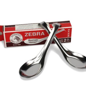 Zebra Stainless Steel Spoon Ramen Soup (2 Pack)