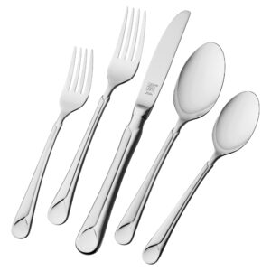 zwilling provence 45-piece 18/10 stainless steel flatware set, silver