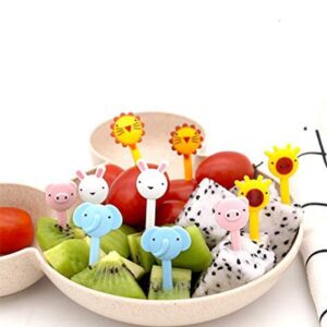 40Pcs Food Fruit Fork Picks for Kids Cute Animals Bento Box Decor ForksCake Little Forks Dessert Forks Mini Cartoon Toothpick for Cake Dessert Pastry Party supply