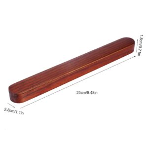 Portable Natural Wooden Chopsticks With Pull Type Chopsticks Box Case Reusable Hard One Pair Wooden Dinnerware With Two Colors for Outdoor Travel Ideal Gift 25CM/9INCH (Deep Color Wood Chocolate)