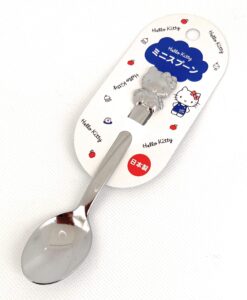 kakuse sanrio hello kitty stainless mini spoon 5.2in (l) flatware spoons kitchen made in japan