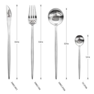 Happy 80th Birthday Spoon&Fork Gifts Engraved Cutlery Set Personalized Birthday Gifts for Son Daughter Sister Brother Friends