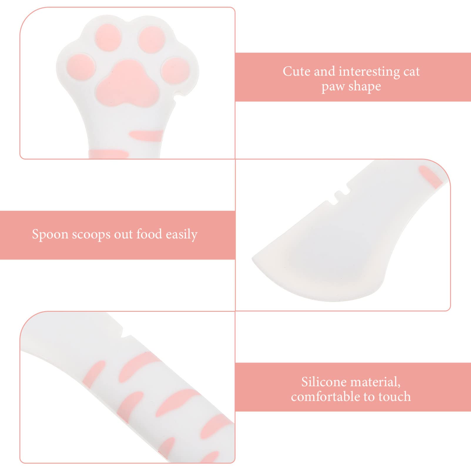 STOBOK Pet Food Can Spoon Cat Food Can Opener Universal Silicone Can Spoon Pet Wet Food Spoon Manual Can Opener (White)