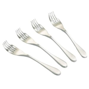 knork original matte dinner forks, 4 piece, 18/10 stainless steel