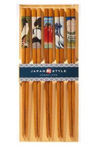 japanese wooden chopsticks for sushi ramen natural bamboo chopsticks reusable 5 pairs gift set made in japan … (variation 1)
