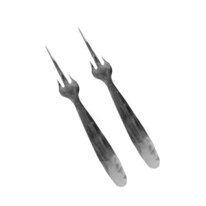 bluelines metaltex stainless steel mango fork, set of 2, silver, 7 1/4'' inch