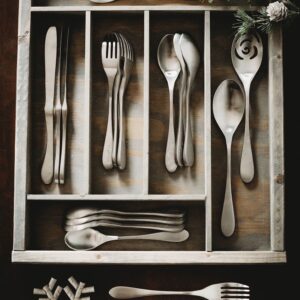 Knork Matte 20-Piece Flatware Set, Silver