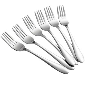 aebeky 12-piece stainless steel dessert forks,salad forks set,6.7-inch