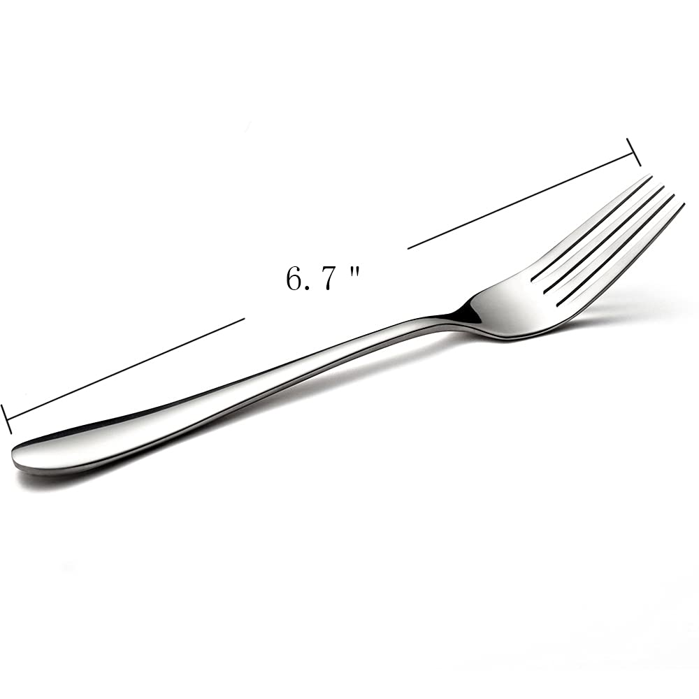 Aebeky 12-Piece Stainless Steel Dessert Forks,Salad Forks Set,6.7-Inch