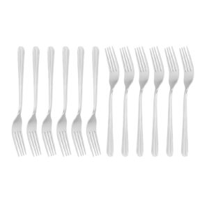 tjoul heavy weight dinner fork set, 18-0 stainless steel 12-piece, 7 inches table forks