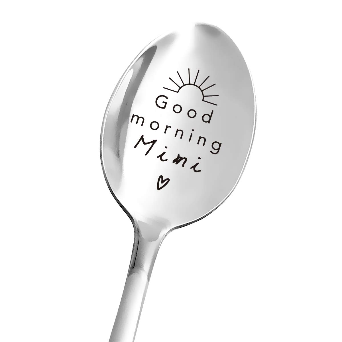 Aakihi Best Nana Gifts - Good Morning Mimi Spoon Funny Engraved - Tea Coffee Spoon - Mimi Gifts for Grandma - Nana Gift from Granddaughter Grandson Husband - Nana Mother's DayBirthdayChristmas Gifts