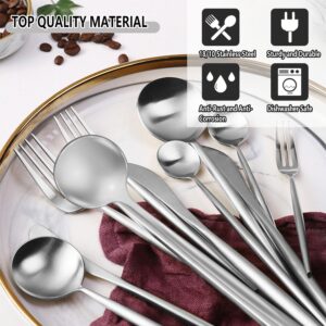60 Pcs Silverware Set Service for 12, Premium Stainless Steel Flatware Cutlery Set With Giftable Packaging, Tableware Set Include Fork/Knife/Spoon, Mirror Polished, Dishwasher Safe