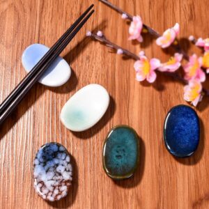Set of 5 Japanese Chopstick Rests Ceramic Chopstick Holders