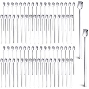 100 pcs coffee stirrers long handle spoon for drink bar mixing spoon long spoon stainless steel cocktail stirrers spoons