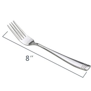 Obstnny Stainless Steel Dinner Fork, 8-Inch, Set of 12