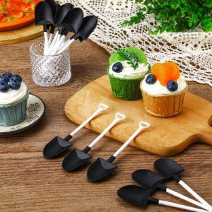 300 Pack Mini Plastic Shovel Spoons Set Construction Birthday Party Supplies Small Individual Packing Novelty Disposable Shovel Shape Dessert Spoons for Desserts Ice Cream Birthday Party Gift