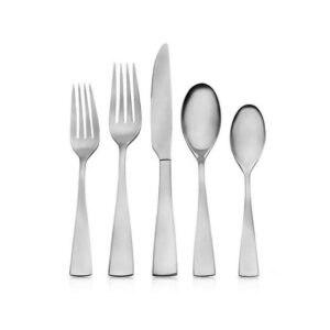 oneida grayson 20 piece everyday flatware set, service for 4, 18/0 stainless steel, silverware set, dishwasher safe